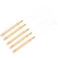 thumbnail image 3 of Pulling Hook Tool, Comfortable Wooden Threader, Professional Non-slip Handle Durable For Hair Salon Hair School, 3 of 8
