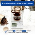 thumbnail image 5 of Mavie 2-in-1 Coffee Scale with Timer, 4 Unit Conversions, Precision Tare, Countdown & Stopwatch for Brewing Perfection and Coffee and Espresso Prep, LCD Display, 3kg Capacity, White, 5 of 6