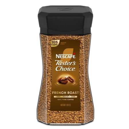 NESCAFÉ Taster's Choice French Roast, Dark Roast Coffee, Instant Coffee, 7 oz, 1 Jar