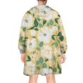 thumbnail image 2 of Wearable Oversized Blanket,Pioneer Flower Floral Print Pattern Wearable Blanket Hoodie for Adults,Cozy Hooded Blankets with Super Pockets,Super Warm Fuzzy Pullover for Women & Men, 2 of 6