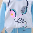 thumbnail image 5 of TOWED22 Fall Outfit Toddler Baby Boy 2 Piece Long Sleeve Cute Print Graphic Crewneck T-Shirt Thick Jogger Pants Round Neck Soft Clothes Set(Light Blue,2-3 Y), 5 of 7