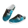 thumbnail image 2 of KLL Ice Blue Coastal Lion Pattern Adult Unisex Cozy Slippers,Fuzzy Slip-on Slippers TPR Sole Slippers Comfort Plush Home Footwear for Indoor & Outdoor-39/40, 2 of 7