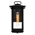 thumbnail image 2 of CWI Lighting Oakwood 1 Light Glass Outdoor Wall Lantern in Black, 2 of 6