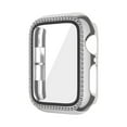 thumbnail image 3 of Dwitch Bling Band+Full Case Compatible with Apple Watch Series 6/5/4/SE 40mm for Women Girls,Glitter Diamond Metal Adjustable Bracelet Band & Cover for iWatch Series 6/5/4/SE 40mm,Silver Strap+Case, 3 of 8