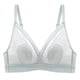 thumbnail image 1 of Gibobby Brasier deportivo para mujer Ropa interior de encaje francés con copa triangular, sujetador pequeño sin anillo de Brasier sin varillas para mujer(Verde,XL), 1 of 5