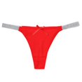 thumbnail image 4 of Blmnix G String Thongs Womens Briefs Underwear Bikini Underwear Thong Panty Tight Pull-On Ventilated Red Bow Plus Size Underwear,L, 4 of 5