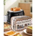 thumbnail image 4 of Farmhouse Toaster Cover 2 Slice, Small Kitchen Appliance Covers, Country Star Barn Berry Brown Wood Plank Toaster Oven Cover with Loop, Bread Machine Cover Polyester Dust Cover Protection, 4 of 4