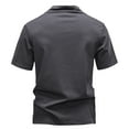 thumbnail image 4 of VSSSJ Men's Turtle Neck Shirts Casual Short Sleeve Mock Turtleneck T Shirts Basic Solid Slim Fit Workout Undershirt Tops Dark Gray L, 4 of 4