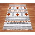 thumbnail image 5 of Casavani - 3'x3' Orange Block Printed Cotton Square Area Rugs for Living Room Outdoor Patio Rugs, 5 of 6