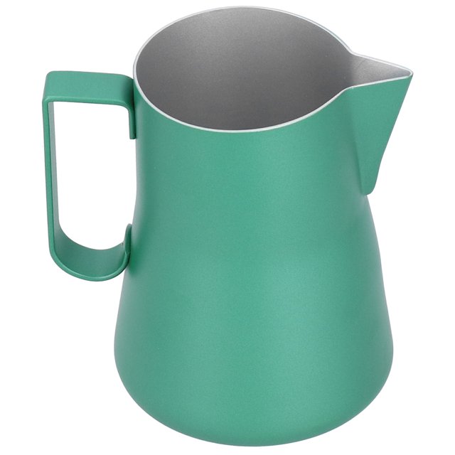 Steaming Pitchers, Coffee Pitcher Cup, Streamlined Non-Toxic For Milk Cafe Bars Cafes Green 550ml