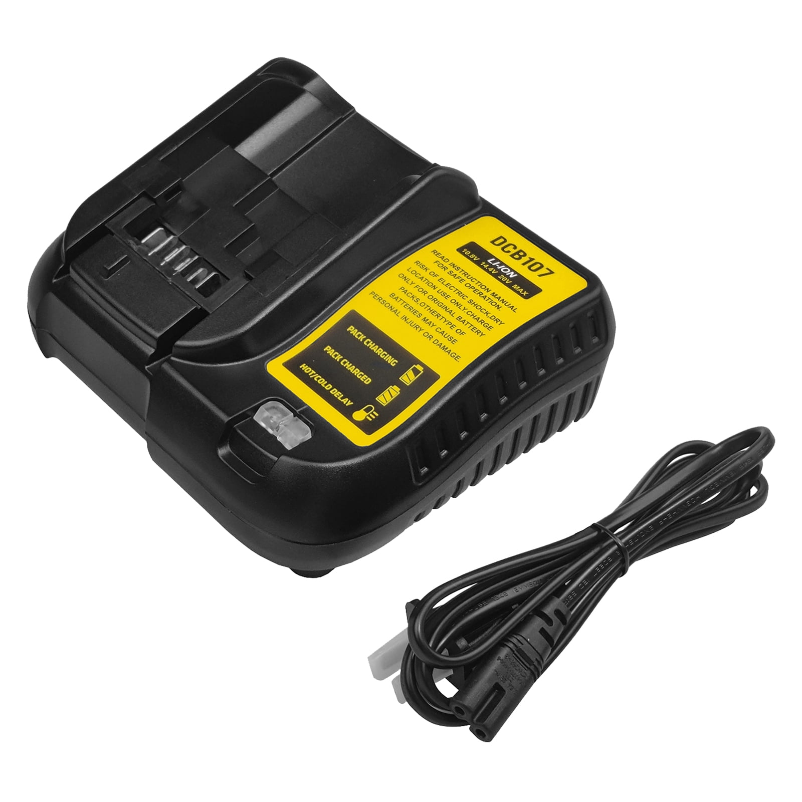 DCB105 Rapid Battery Charger Compatible with Dewalt 12V/20V Max Lithium-ion Battery DCB206 DCB204 DCB200-2 Replacement for DCB101 DCB105 DCB112 DCB115 Battery Charger