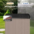 thumbnail image 6 of Sunmthink 8.5 x 5.6 FT Outdoor Storage Shed with Base Frame, Metal Shed for Garden, Backyard, Patio, Brown, 6 of 7