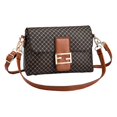 thumbnail image 1 of Bolsos bandolera para mujer Bolso de hombro de diseñador de moda Bolso clásico con correa ajustable Caqui, 1 of 5