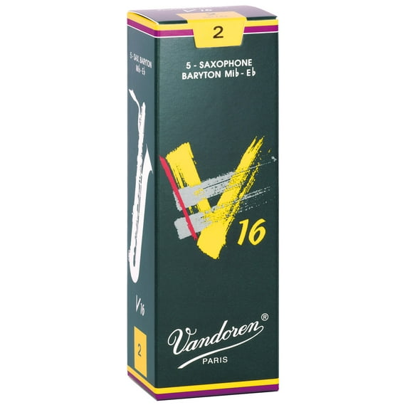 Vandoren Baritone Sax V16 Reeds Strength #2; Box of 5