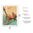 thumbnail image 2 of Hawaii - Make Friends with the Sun in Hawaii - Vintage Hawaiian Travel Poster c.1937 - Fine Art Matte Paper Print (Unframed) 24x32in, 2 of 4