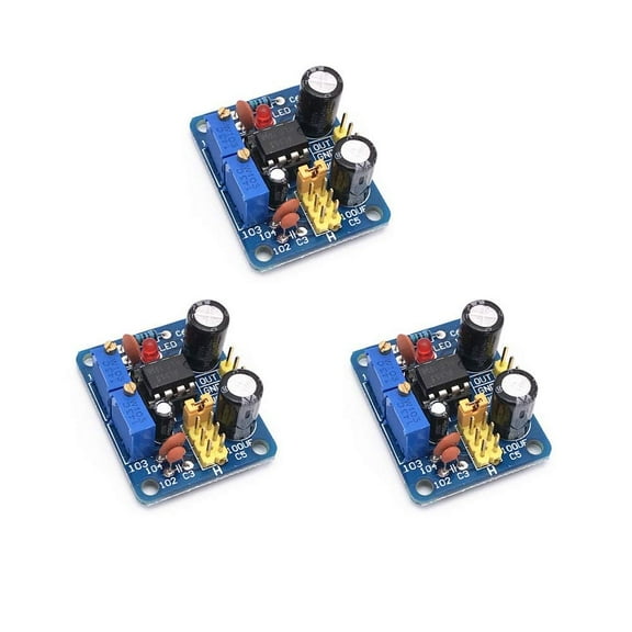 Treedix 3pcs NE555 Signal Generator Module Stepper Motor Drive DIY Kit Pulse Frequency Duty Cycle Square Wave