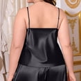 thumbnail image 3 of fatyb Plus Size Womens Pajama Sets Sleeveless Cami Tops and Ruffle Hem Shorts 2 Piece Sleepwear Outfits, 3 of 5