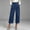 🔥 Navy, variant on Sentmoon Womens Denim Capris Capri Jeans High Waist Cropped Wide Leg Jeans Wrapped Style Casual Pocket Denim Pants Trendy Fashion Comfortable Modern Fit for Versatile Looks