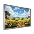 thumbnail image 2 of Designart "Meadow Bliss Yellow Flowers III" Landscapes Framed Wall Art Decor - Traditional Yellow Meadow Entryway Framed Wall Art, 2 of 6