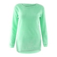 thumbnail image 2 of Trubkh Crew Neck Sweater Women Sweaters Pullover Sweaters for Women Womens Fall Sweaters for Women Womens Crewneck Sweater Green 4xl, 2 of 5
