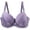 Purple-*, variant on Women's Underwire Bra 3D Side Support & Anti-Sagging Plus Size Fixed Lace Cups Wide Adjustable Straps Purple