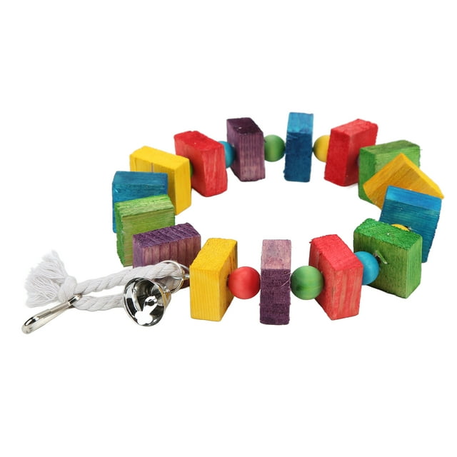 Bird Wooden Blocks Swing, Attractive Easy To Install Wooden Bird Swing Perch For Parrots For Birds
