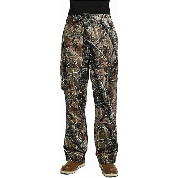 Krumba Mens Camo Pants Winter Windproof Softshell Outdoor Hiking Trousers L