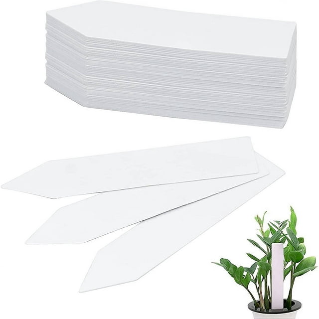 100pcs Plastic Plant Labels 10x2cm Waterproof Garden, Plastic SeedlingsFlower Pot Labels PVC Plants