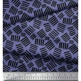 thumbnail image 3 of Soimoi Purple Poly Georgette Fabric Brush Stroke Abstract Printed Fabric 1 Yard 42 Inch Wide, 3 of 3