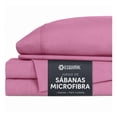 thumbnail image 1 of Juego de Sábanas Queen Size de Microfibra Esquimal, Hipoalergénicas para Colchones de hata 40 cm alto , Magenta, 1 of 6