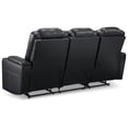 thumbnail image 6 of Signature Design by Ashley Center Point Faux Leather Reclining Sofa in Black, 6 of 7