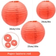 thumbnail image 2 of Faroles de papel rojos Yosawa, 6 unidades, decoración redonda de 20 a 30 cm, 2 of 5