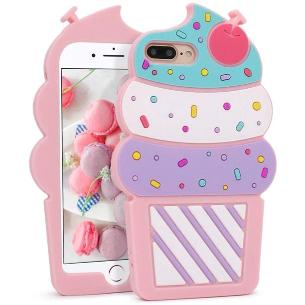 Funda de silicona para teléfono Cherry Ice Cream-6/6s Xemadio HMHZ507-2