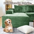 thumbnail image 4 of Kelyda 104'' Modular L-Shaped Sectional Sofa, Modern Memory Foam Deep Seat Corduroy Boneless Cloud Couch Green, 4 of 8