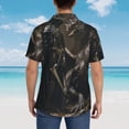 thumbnail image 4 of Vsdgher Medieval Knight And Dragon Print Men's Hawaiian Shirts Button Down Tropical Holiday Beach Shirts Vacation Clothes,3X-Large, 4 of 7
