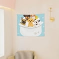 thumbnail image 3 of Hirioo Cute Dog In Bathtub Print Tapestry Lightweight Fabric for Bedroom Aesthetic Home Wall Dorm Décor Living Room Decor 29x37 Inch, 3 of 8