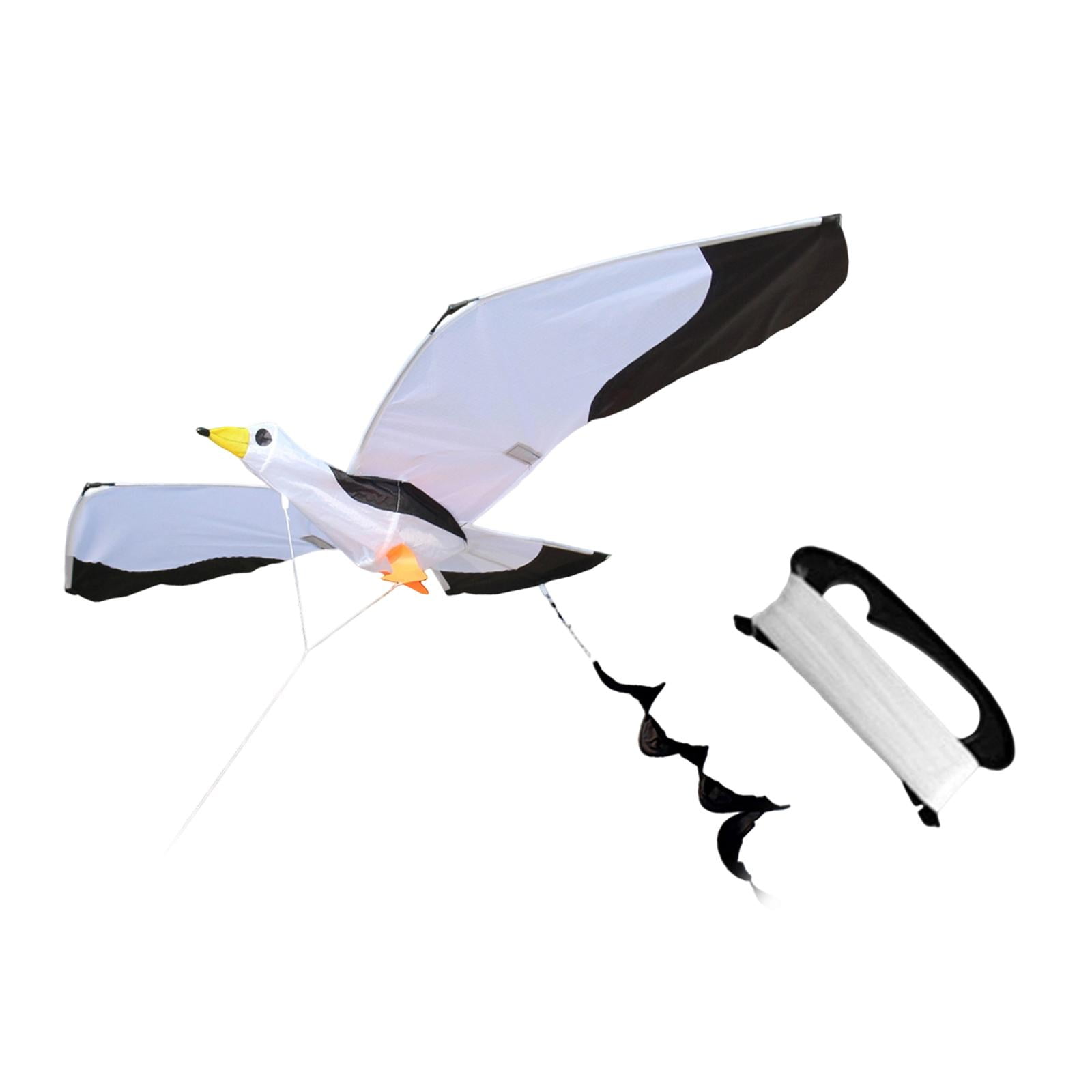 Seagull Kite Outdoor Flyer with Polyester Material Easy Assembly for Adults and Kids Beach Park Use