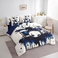 thumbnail image 3 of Homewish Cartoon Drum Twin Bedding Sets 7-Piece for Kids, Watercolor Splatter Art Bedding Comforter Set, Music Theme Reversible Sheet Sets, Lightweight Room Decor, 3 of 7