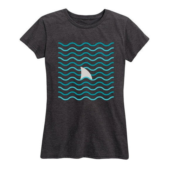 Instant Message - Waves With Shark Fin - Women's Short Sleeve Graphic T-Shirt