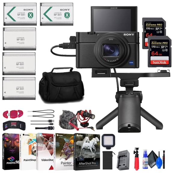 Sony RX100 VII Digital Camera with Shooting Grip Kit and Accessories (International Model)