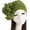 Army Green, variant on Chemo Turban Hat for Women - Elastic Flower Beanie Headwrap Cap Solid Color for Cancer Hair Cover