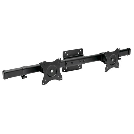 UPC: 0037332212764 | Tripp Lite Dual Display TV Monitor Mount Adapter Kit Flat Screens – Mounting Component (Mounting Adapter) – for 2 LCD Displays – Powder-coated Steel – Black – Screen Size: 13 -27 – Stand