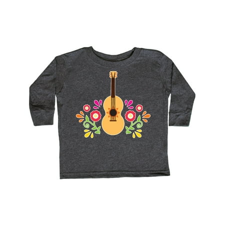 

Inktastic Guitar with Florals for Cinco De Mayo Gift Toddler Boy or Toddler Girl Long Sleeve T-Shirt