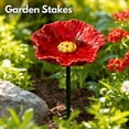 thumbnail image 6 of Ceramic Bee Watering Station for Garden, 25cm Bee Blossoms for Water Ceramic, Pollinator Feeder Flowers for Bees, Water Drinking Station Bowl, Rain Catcher Mini Bird Baths On Stakes, 6 of 10