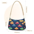 thumbnail image 3 of FORMRS Womens Shoulder Bag with Chain Strap Clutch Purse Cute Tote Handbag, Rainbow Space Cat, 3 of 7