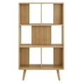 thumbnail image 4 of Modway Transmit 5-Shelf Wood Bookcase with Splayed Dowel Legs in Oak, 4 of 9