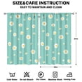 thumbnail image 2 of Retro Daisy Graphic Kitchen Curtains Set of 2, Vintage Floral Daisy Pattern Semi-Sheer Tier Curtains, 52x84 Inch Rod Pocket Window Panels, 2 of 2