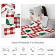 thumbnail image 4 of Green Christmas Throw Flannel Blanket 32x48In Tree and Red Plaid Super Soft Cozy Bed Blanket, Lightweight Plush Fuzzy Bed Throw for Bedroom Sofa Couch Living Room, 4 of 4