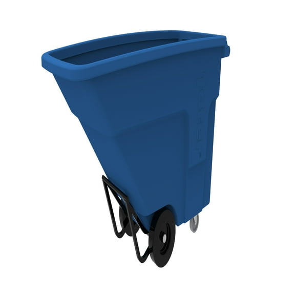 1 Cubic Yard 1200 lbs. Capacity Standard Duty Nestable Tilt Truck - Blue