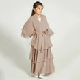 thumbnail image 4 of XXWXYD Girls Musli𝗆 𝖨slamic Dress for Children Chiffon Abaya 𝖣ubai Kaftan Prayer Dress Full Length Robe, Modest Traditional Casual Daily Wear for Kids 𝖨slamic Dress, 4 of 5